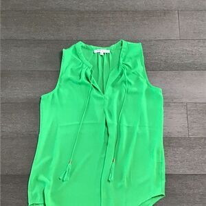 Rose & Olive-Green Sleeveless Women's Top Size Small